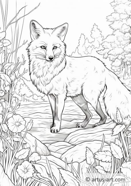 Page de coloriage Renard Roux pour enfants